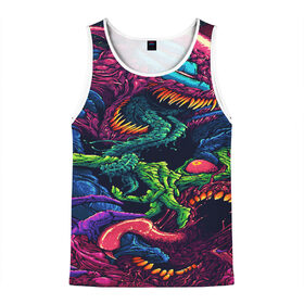 Мужская майка 3D с принтом CS GO hyper beast skin в городе Новоалтайск, 100% полиэстер | круглая горловина, приталенный силуэт, длина до линии бедра. Пройма и горловина окантованы тонкой бейкой | awp | counter strike | cs go | cs go global offensive | hyper beast | skin cs | team cs | команды cs | скины оружия | скоростной зверь | хайпер бист