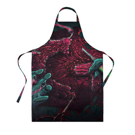 Фартук 3D с принтом CS GO hyper beast skin в городе Новоалтайск, 100% полиэстер | общий размер — 65 х 85 см, ширина нагрудника — 26 см, горловина — 53 см, длина завязок — 54 см, общий обхват в поясе — 173 см. Принт на завязках и на горловине наносится с двух сторон, на основной части фартука — только с внешней стороны | awp | counter strike | cs go | cs go global offensive | hyper beast | skin cs | team cs | команды cs | скины оружия | скоростной зверь | хайпер бист