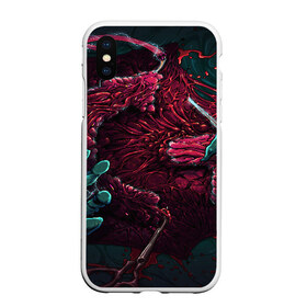 Чехол для iPhone XS Max матовый с принтом CS GO hyper beast skin в городе Новоалтайск, Силикон | Область печати: задняя сторона чехла, без боковых панелей | awp | counter strike | cs go | cs go global offensive | hyper beast | skin cs | team cs | команды cs | скины оружия | скоростной зверь | хайпер бист