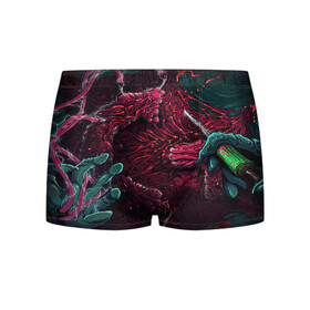 Мужские трусы 3D с принтом CS GO hyper beast skin в городе Новоалтайск, 50% хлопок, 50% полиэстер | классическая посадка, на поясе мягкая тканевая резинка | awp | counter strike | cs go | cs go global offensive | hyper beast | skin cs | team cs | команды cs | скины оружия | скоростной зверь | хайпер бист