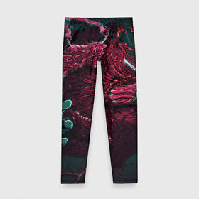 Детские леггинсы 3D с принтом CS GO hyper beast skin в городе Новоалтайск, полиэстер 85%, спандекс 15% | эластичный пояс, зауженный крой | awp | counter strike | cs go | cs go global offensive | hyper beast | skin cs | team cs | команды cs | скины оружия | скоростной зверь | хайпер бист