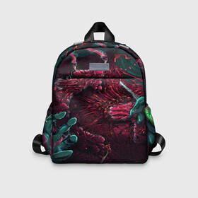 Детский рюкзак 3D с принтом CS GO hyper beast skin в городе Новоалтайск, 100% полиэстер | лямки с регулируемой длиной, сверху петелька, чтобы рюкзак можно было повесить на вешалку. Основное отделение закрывается на молнию, как и внешний карман. Внутри дополнительный карман. По бокам два дополнительных кармашка | awp | counter strike | cs go | cs go global offensive | hyper beast | skin cs | team cs | команды cs | скины оружия | скоростной зверь | хайпер бист