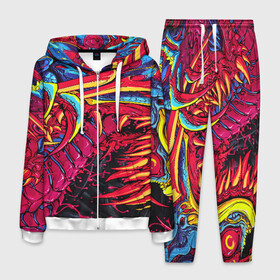 Мужской костюм 3D с принтом CS GO hyper beast skin в городе Новоалтайск, 100% полиэстер | Манжеты и пояс оформлены тканевой резинкой, двухслойный капюшон со шнурком для регулировки, карманы спереди | awp | counter strike | cs go | cs go global offensive | hyper beast | skin cs | team cs | команды cs | скины оружия | скоростной зверь | хайпер бист