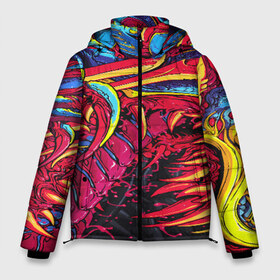 Мужская зимняя куртка 3D с принтом CS GO hyper beast skin в городе Новоалтайск, верх — 100% полиэстер; подкладка — 100% полиэстер; утеплитель — 100% полиэстер | длина ниже бедра, свободный силуэт Оверсайз. Есть воротник-стойка, отстегивающийся капюшон и ветрозащитная планка. 

Боковые карманы с листочкой на кнопках и внутренний карман на молнии. | Тематика изображения на принте: awp | counter strike | cs go | cs go global offensive | hyper beast | skin cs | team cs | команды cs | скины оружия | скоростной зверь | хайпер бист