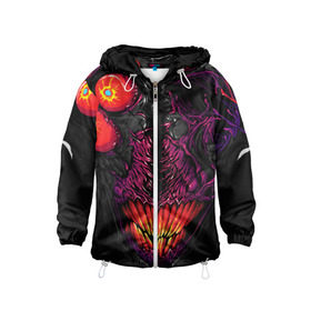Детская ветровка 3D с принтом CS GO hyper beast skin в городе Новоалтайск, 100% полиэстер | подол и капюшон оформлены резинкой с фиксаторами, по бокам два кармана без застежек, один потайной карман на груди | Тематика изображения на принте: 