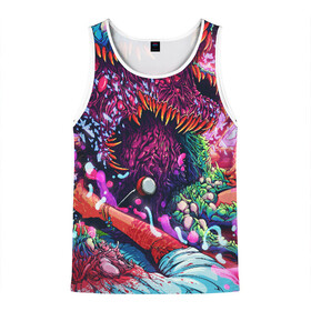 Мужская майка 3D с принтом CS GO hyper beast skin в городе Новоалтайск, 100% полиэстер | круглая горловина, приталенный силуэт, длина до линии бедра. Пройма и горловина окантованы тонкой бейкой | awp | counter strike | cs go | cs go global offensive | hyper beast | skin cs | team cs | команды cs | скины оружия | скоростной зверь | хайпер бист