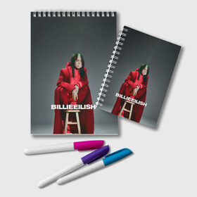 Блокнот с принтом Billie Eilish в городе Новоалтайск, 100% бумага | 48 листов, плотность листов — 60 г/м2, плотность картонной обложки — 250 г/м2. Листы скреплены удобной пружинной спиралью. Цвет линий — светло-серый
 | at | billie | don’t | eilish | electronic | eyes | me | music | ocean | pirate | smile | synthpop | usa | айлиш | билли | музыка | пайрэт | синти поп | сша | электронная | электропоп
