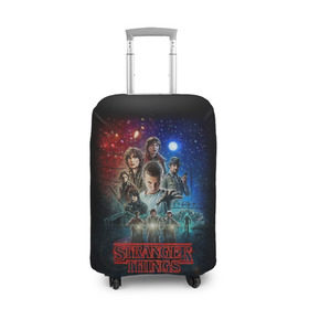 Чехол для чемодана 3D с принтом Stranger Things в городе Новоалтайск, 86% полиэфир, 14% спандекс | двустороннее нанесение принта, прорези для ручек и колес | beyond | eleven | hopper | jane | mike | stranger | things | wheeler | дастин | дела | джейн | загадочные | майк | одиннадцать | очень | события | странные | уилер | хендерсон | хоппер