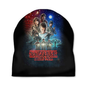 Шапка 3D с принтом Stranger Things в городе Новоалтайск, 100% полиэстер | универсальный размер, печать по всей поверхности изделия | beyond | eleven | hopper | jane | mike | stranger | things | wheeler | дастин | дела | джейн | загадочные | майк | одиннадцать | очень | события | странные | уилер | хендерсон | хоппер