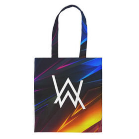 Сумка 3D повседневная с принтом ALAN WALKER STRIPES в городе Новоалтайск, 100% полиэстер | Плотность: 200 г/м2; Размер: 34×35 см; Высота лямок: 30 см | alan walker | aw | electro | electro music | music | алан уокер | музыка | музыкант | электро | электронная музыка