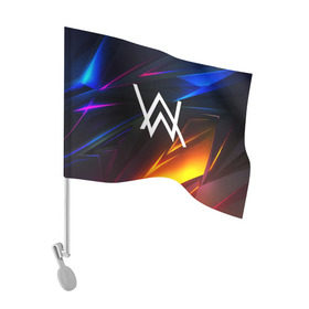 Флаг для автомобиля с принтом ALAN WALKER STRIPES в городе Новоалтайск, 100% полиэстер | Размер: 30*21 см | alan walker | aw | electro | electro music | music | алан уокер | музыка | музыкант | электро | электронная музыка