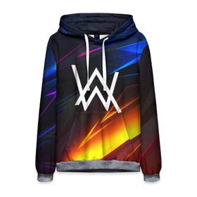 Мужская толстовка 3D с принтом ALAN WALKER STRIPES в городе Новоалтайск, 100% полиэстер | двухслойный капюшон со шнурком для регулировки, мягкие манжеты на рукавах и по низу толстовки, спереди карман-кенгуру с мягким внутренним слоем. | alan walker | aw | electro | electro music | music | алан уокер | музыка | музыкант | электро | электронная музыка