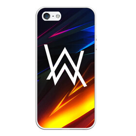 Чехол для iPhone 5/5S матовый с принтом ALAN WALKER STRIPES в городе Новоалтайск, Силикон | Область печати: задняя сторона чехла, без боковых панелей | alan walker | aw | electro | electro music | music | алан уокер | музыка | музыкант | электро | электронная музыка