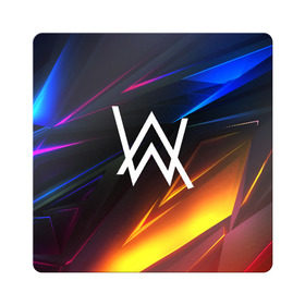 Магнит виниловый Квадрат с принтом ALAN WALKER STRIPES в городе Новоалтайск, полимерный материал с магнитным слоем | размер 9*9 см, закругленные углы | alan walker | aw | electro | electro music | music | алан уокер | музыка | музыкант | электро | электронная музыка