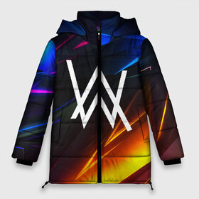 Женская зимняя куртка 3D с принтом ALAN WALKER STRIPES в городе Новоалтайск, верх — 100% полиэстер; подкладка — 100% полиэстер; утеплитель — 100% полиэстер | длина ниже бедра, силуэт Оверсайз. Есть воротник-стойка, отстегивающийся капюшон и ветрозащитная планка. 

Боковые карманы с листочкой на кнопках и внутренний карман на молнии | alan walker | aw | electro | electro music | music | алан уокер | музыка | музыкант | электро | электронная музыка