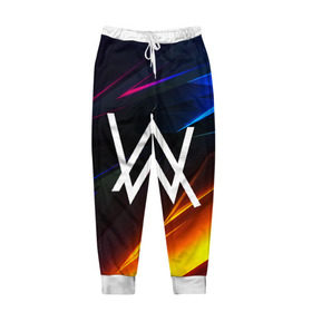 Мужские брюки 3D с принтом ALAN WALKER STRIPES в городе Новоалтайск, 100% полиэстер | манжеты по низу, эластичный пояс регулируется шнурком, по бокам два кармана без застежек, внутренняя часть кармана из мелкой сетки | alan walker | aw | electro | electro music | music | алан уокер | музыка | музыкант | электро | электронная музыка