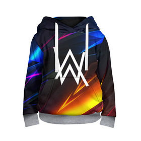 Детская толстовка 3D с принтом ALAN WALKER STRIPES в городе Новоалтайск, 100% полиэстер | двухслойный капюшон со шнурком для регулировки, мягкие манжеты на рукавах и по низу толстовки, спереди карман-кенгуру с мягким внутренним слоем | Тематика изображения на принте: alan walker | aw | electro | electro music | music | алан уокер | музыка | музыкант | электро | электронная музыка