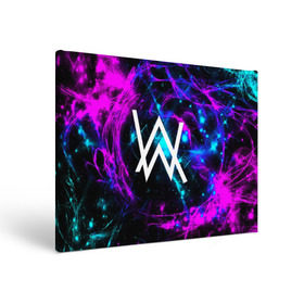 Холст прямоугольный с принтом ALAN WALKER в городе Новоалтайск, 100% ПВХ |  | Тематика изображения на принте: alan walker | aw | electro | electro music | music | алан уокер | музыка | музыкант | электро | электронная музыка