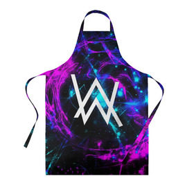 Фартук 3D с принтом ALAN WALKER в городе Новоалтайск, 100% полиэстер | общий размер — 65 х 85 см, ширина нагрудника — 26 см, горловина — 53 см, длина завязок — 54 см, общий обхват в поясе — 173 см. Принт на завязках и на горловине наносится с двух сторон, на основной части фартука — только с внешней стороны | alan walker | aw | electro | electro music | music | алан уокер | музыка | музыкант | электро | электронная музыка