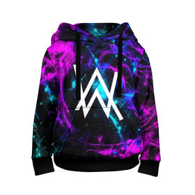 Детская толстовка 3D с принтом ALAN WALKER в городе Новоалтайск, 100% полиэстер | двухслойный капюшон со шнурком для регулировки, мягкие манжеты на рукавах и по низу толстовки, спереди карман-кенгуру с мягким внутренним слоем | Тематика изображения на принте: alan walker | aw | electro | electro music | music | алан уокер | музыка | музыкант | электро | электронная музыка