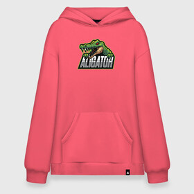 Худи SuperOversize хлопок с принтом Alligator / Аллигатор в городе Новоалтайск, 70% хлопок, 30% полиэстер, мягкий начес внутри | карман-кенгуру, эластичная резинка на манжетах и по нижней кромке, двухслойный капюшон
 | design | logo | mascot | герои | дикий | звери | киберспорт | крокодил | спортивная | стиль | талисман | фитнес | форма | футбол | яркие