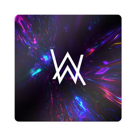 Магнит виниловый Квадрат с принтом ALAN WALKER NEON в городе Новоалтайск, полимерный материал с магнитным слоем | размер 9*9 см, закругленные углы | alan walker | aw | electro | electro music | music | алан уокер | музыка | музыкант | электро | электронная музыка