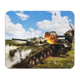 Коврик для мышки прямоугольный с принтом ТАНКИ в городе Новоалтайск, натуральный каучук | размер 230 х 185 мм; запечатка лицевой стороны | game | tank | war | боевой танк | война | выстрел | дым | игра | искры | огонь | пламя | танк | танкист | техника