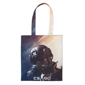 Сумка 3D повседневная с принтом CS GO в городе Новоалтайск, 100% полиэстер | Плотность: 200 г/м2; Размер: 34×35 см; Высота лямок: 30 см | beast | counterstike | csgo | hyper | hyperbeast | m4a1s | steam | винтовка | контра | кс | ксго | шмотки
