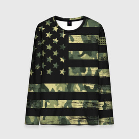Мужской лонгслив 3D с принтом American Flag Camo в городе Новоалтайск, 100% полиэстер | длинные рукава, круглый вырез горловины, полуприлегающий силуэт | eagle | states | united | usa | армейские | армия | камуфляж | орел | служба | снайпер | соединенных | солдат | сша | форма | штатов