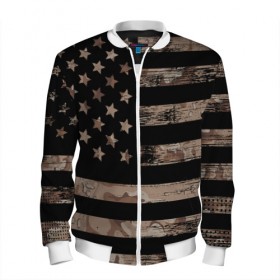 Мужской бомбер 3D с принтом American Flag Camo в городе Новоалтайск, 100% полиэстер | застегивается на молнию, по бокам два кармана без застежек, по низу бомбера и на воротнике - эластичная резинка | eagle | states | united | usa | армейские | армия | камуфляж | орел | служба | снайпер | соединенных | солдат | сша | форма | штатов