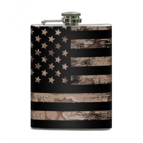 Фляга с принтом American Flag Camo в городе Новоалтайск, металлический корпус | емкость 0,22 л, размер 125 х 94 мм. Виниловая наклейка запечатывается полностью | Тематика изображения на принте: eagle | states | united | usa | армейские | армия | камуфляж | орел | служба | снайпер | соединенных | солдат | сша | форма | штатов