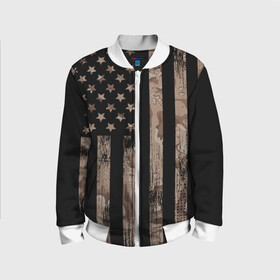 Детский бомбер 3D с принтом American Flag Camo в городе Новоалтайск, 100% полиэстер | застегивается на молнию, по бокам два кармана без застежек, мягкие манжеты, по низу бомбера и на воротнике — эластичная резинка | eagle | states | united | usa | армейские | армия | камуфляж | орел | служба | снайпер | соединенных | солдат | сша | форма | штатов