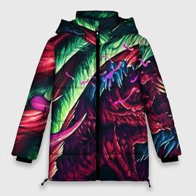 Женская зимняя куртка 3D с принтом HYPER BEAST в городе Новоалтайск, верх — 100% полиэстер; подкладка — 100% полиэстер; утеплитель — 100% полиэстер | длина ниже бедра, силуэт Оверсайз. Есть воротник-стойка, отстегивающийся капюшон и ветрозащитная планка. 

Боковые карманы с листочкой на кнопках и внутренний карман на молнии | awp | counter strike | cs go | cs go global offensive | hyper beast | skin cs | team cs | команды cs | скины оружия | скоростной зверь | хайпер бист