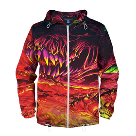 Мужская ветровка 3D с принтом HyperBeast в городе Новоалтайск, 100% полиэстер | подол и капюшон оформлены резинкой с фиксаторами, два кармана без застежек по бокам, один потайной карман на груди | awp | counter strike | cs go | cs go global offensive | hyper beast | skin cs | team cs | команды cs | скины оружия | скоростной зверь | хайпер бист