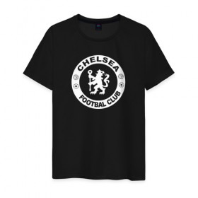 Мужская футболка хлопок с принтом CHELSEA в городе Новоалтайск, 100% хлопок | прямой крой, круглый вырез горловины, длина до линии бедер, слегка спущенное плечо. | chelsea | england | football | logo | london | sport | англия | лига | лого | спорт | фк | футбол | футбольный клуб | челси | эмблема