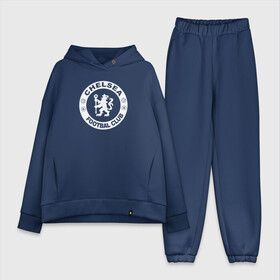 Женский костюм хлопок Oversize с принтом CHELSEA в городе Новоалтайск,  |  | chelsea | england | football | logo | london | sport | англия | лига | лого | спорт | фк | футбол | футбольный клуб | челси | эмблема