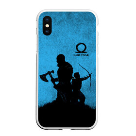 Чехол для iPhone XS Max матовый God of War: в городе Новоалтайск, Силикон | Область печати: задняя сторона чехла, без боковых панелей | god | playstation | war | атрей | бог | войны | кратос | левиафан | лук | лучник | призрак спарты | топор