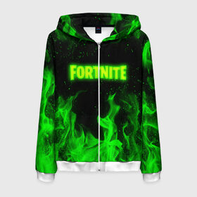 Мужская толстовка 3D на молнии с принтом FORTNITE FIRE в городе Новоалтайск, 100% полиэстер | длина до линии бедра, манжеты и пояс оформлены мягкой тканевой резинкой, двухслойный капюшон со шнурком для регулировки, спереди молния, по бокам два кармана | fortnite | fortnite x | фортнайт