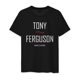Мужская футболка хлопок с принтом Tony Ferguson в городе Новоалтайск, 100% хлопок | прямой крой, круглый вырез горловины, длина до линии бедер, слегка спущенное плечо. | Тематика изображения на принте: cucuy | el cucuy | mma | tony ferguson | ufc | бабайка | бугимен | конор | мма | орел | тони | тони фергюсон | хабиб | эль кукуй | юфс