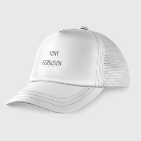 Детская кепка тракер с принтом Tony Ferguson в городе Новоалтайск, Козырек - 100% хлопок. Кепка - 100% полиэстер, Задняя часть - сетка | универсальный размер, пластиковая застёжка | cucuy | el cucuy | mma | tony ferguson | ufc | бабайка | бугимен | конор | мма | орел | тони | тони фергюсон | хабиб | эль кукуй | юфс