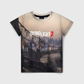 Детская футболка 3D с принтом DYING LIGHT 2 в городе Новоалтайск, 100% гипоаллергенный полиэфир | прямой крой, круглый вырез горловины, длина до линии бедер, чуть спущенное плечо, ткань немного тянется | dying light | dying light 2 | dying light the following | dying light: the following | horror | survivor | зомби | игры | умирающий свет