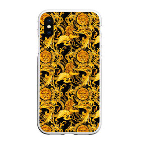 Чехол для iPhone XS Max матовый с принтом львы в городе Новоалтайск, Силикон | Область печати: задняя сторона чехла, без боковых панелей | Тематика изображения на принте: fashion | luxury | texture | дорогая | дорогой | золото | люкс | паттерн | роскошь | серебро | стиль | стильная | текстура