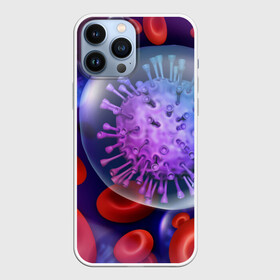 Чехол для iPhone 13 Pro Max с принтом Лейкоциты и клетка в городе Новоалтайск,  |  | Тематика изображения на принте: вены | внутренности | кровь | лейкоциты | медицина | операция | разрез | сердце | строение человека | ужас | ужасы | частицы