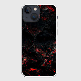 Чехол для iPhone 13 mini с принтом Red and Black в городе Новоалтайск,  |  | black | blood | metal | red | texture | абстракция | камень | краски | красная | красно черное | кровь | лава | метал | текстура | черная