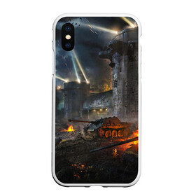 Чехол для iPhone XS Max матовый с принтом ТАНКИ в городе Новоалтайск, Силикон | Область печати: задняя сторона чехла, без боковых панелей | game | tank | war | боевой танк | война | выстрел | дым | игра | искры | огонь | пламя | танк | танкист | техника