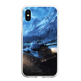 Чехол для iPhone XS Max матовый с принтом ТАНК в городе Новоалтайск, Силикон | Область печати: задняя сторона чехла, без боковых панелей | game | tank | war | боевой танк | война | выстрел | дым | игра | искры | огонь | пламя | танк | танкист | техника