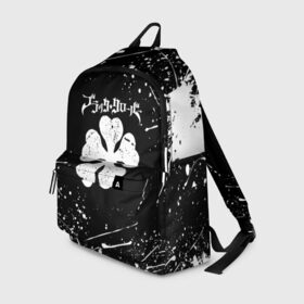 Рюкзак 3D с принтом ЧЁРНЫЙ КЛЕВЕР в городе Новоалтайск, 100% полиэстер | лямки с регулируемой длиной, сверху петелька, чтобы рюкзак можно было повесить на вешалку. Основное отделение закрывается на молнию, как и внешний карман. Внутри два дополнительных кармана, один из которых закрывается на молнию. По бокам два дополнительных кармашка | Тематика изображения на принте: asta | black bull | black clover | bull | clover | аста | бык | клевер | чёрный бык | чёрный клевер