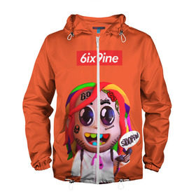 Мужская ветровка 3D с принтом 6ix9ine - STOOPID в городе Новоалтайск, 100% полиэстер | подол и капюшон оформлены резинкой с фиксаторами, два кармана без застежек по бокам, один потайной карман на груди | 6ix9ine | gangsta | gangsta rap | hip hop | rap | scum gang | stoopid | tekashi | trap | гэнгста | гэнгста рэп | рэп | текаши | трэп | хип хоп