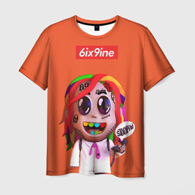 Мужская футболка 3D с принтом 6ix9ine - STOOPID в городе Новоалтайск, 100% полиэфир | прямой крой, круглый вырез горловины, длина до линии бедер | 6ix9ine | gangsta | gangsta rap | hip hop | rap | scum gang | stoopid | tekashi | trap | гэнгста | гэнгста рэп | рэп | текаши | трэп | хип хоп