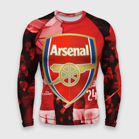 Мужской рашгард 3D с принтом Arsenal в городе Новоалтайск,  |  | arsenal | arsenal fc | the gunners | английский клуб | арсенал | лондон | лондонский арсенал | премьер лига | футбол | футболист | футбольный клуб
